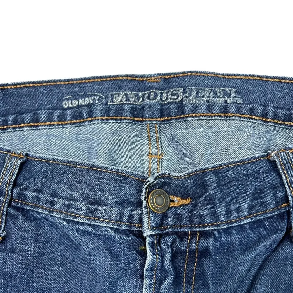 Old Navy Straight Leg Denim Jeans FLAW Dark Wash Mens Size 42x32